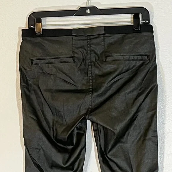 Helmut Lang Legging LBack Pull On Coated Black Skinny Pant Size 27 - Picture 6 of 10